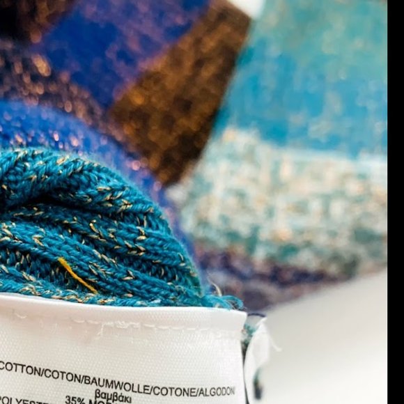 Brooks Brothers Shimmer Stripe Rib Knit Sweater XL - Picture 7 of 9